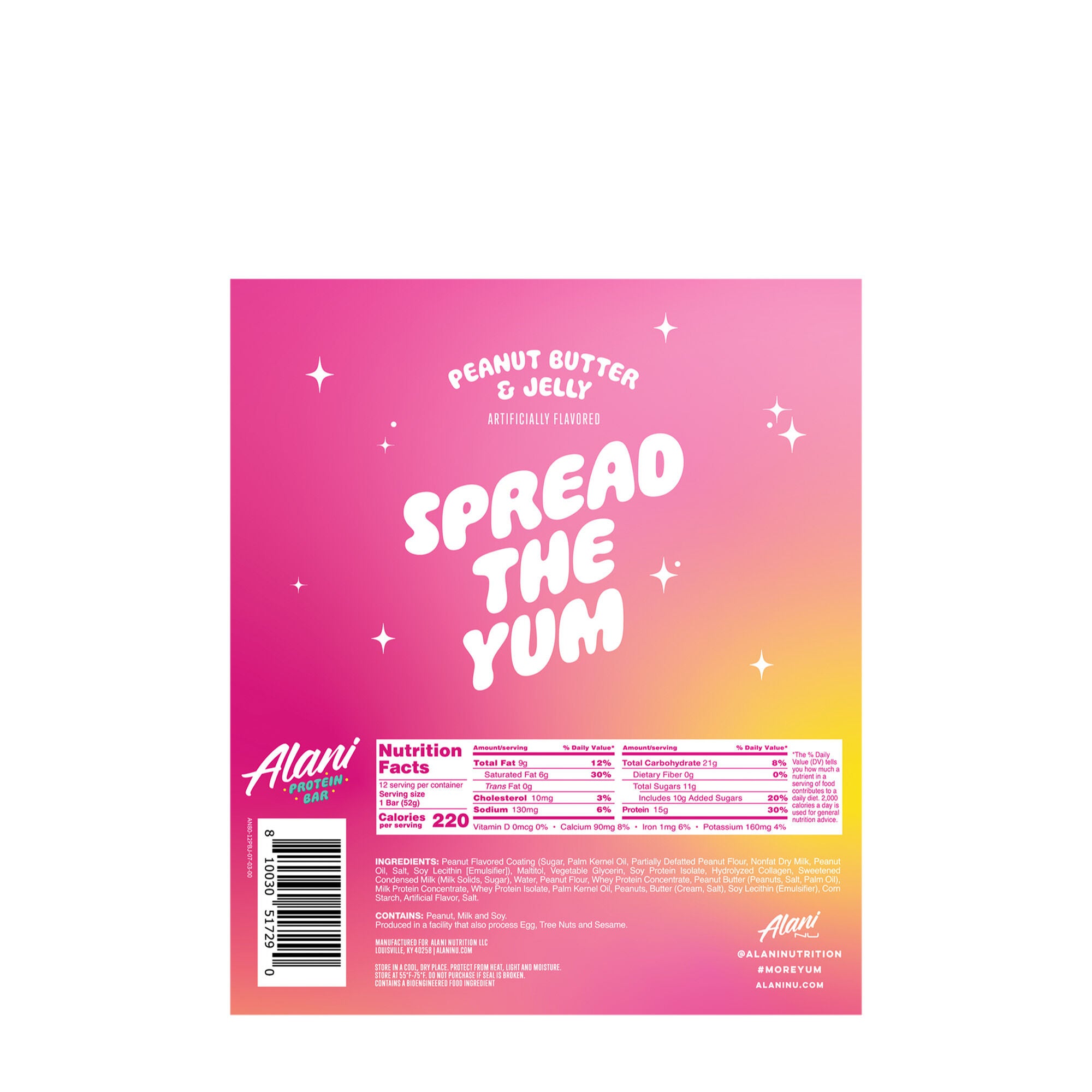 Protein Bar - Peanut Butter and Jelly (12 Bars)